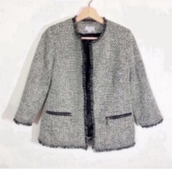 Joan Rivers Jackets & Coats Joan Rivers L Black And White Tweed